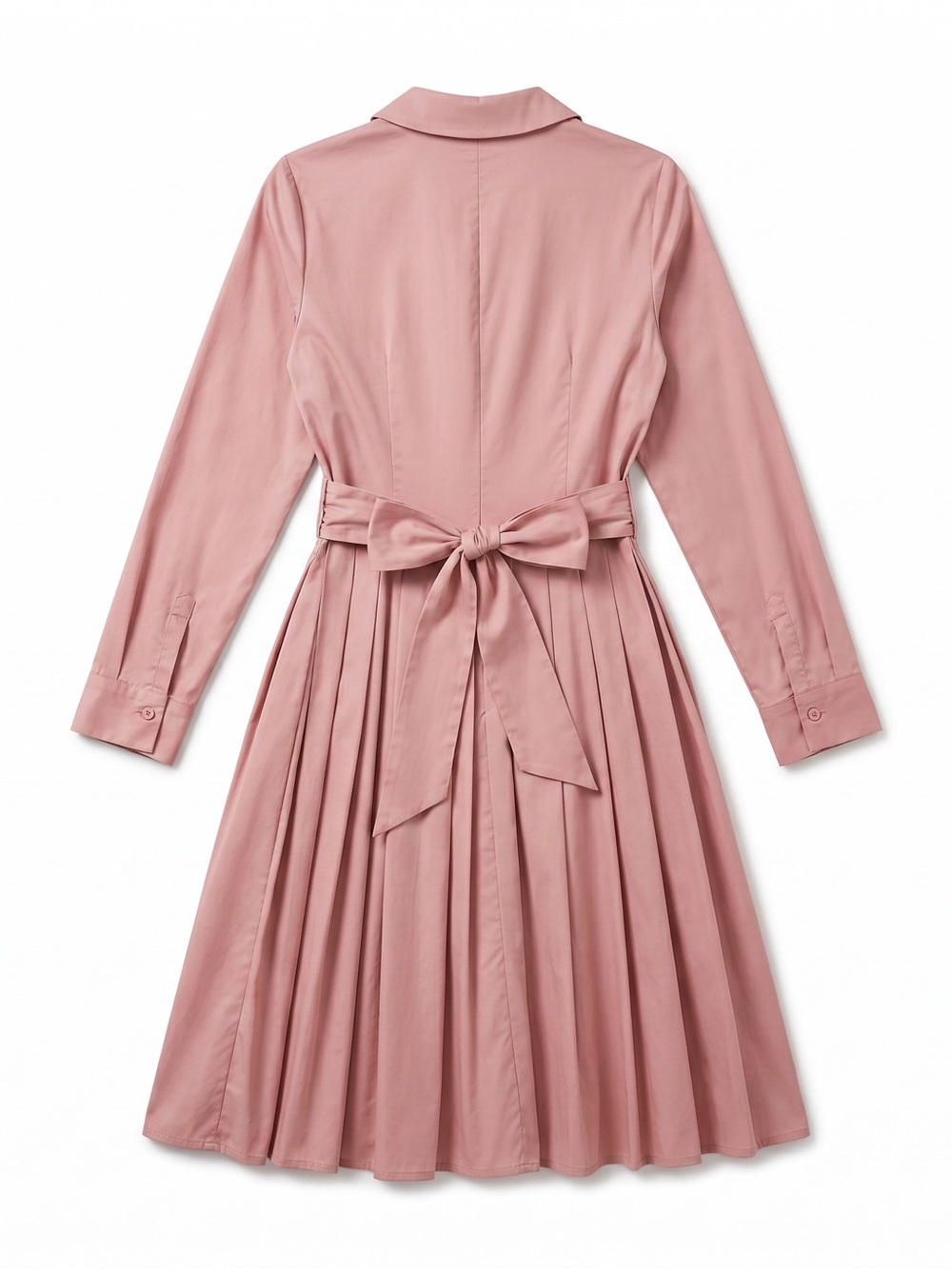 Gal Meets Glam Elisabetta Rose Pink  Surplice Wrap Top Pleated Skirt Dress -14 - Picture 12 of 14